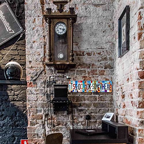 Liukliut Bar Signs For Home Bar Decor Its 5 O'Clock Somewhere Sign Funny Metal Tin Sign Outdoor Bar Accessories Vintage Surfboard Decor Street Signs For Bedroom Bar Wall Decor Garage Decor It'S Five O'Clock - Image 4