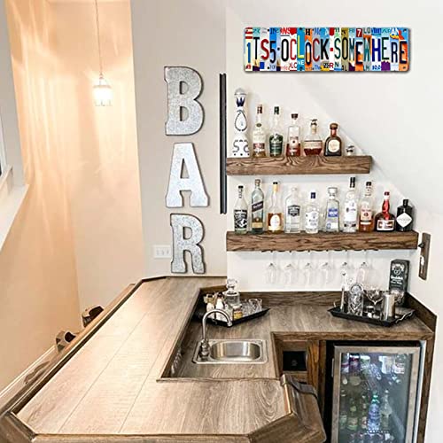Liukliut Bar Signs For Home Bar Decor Its 5 O'Clock Somewhere Sign Funny Metal Tin Sign Outdoor Bar Accessories Vintage Surfboard Decor Street Signs For Bedroom Bar Wall Decor Garage Decor It'S Five O'Clock - Image 3