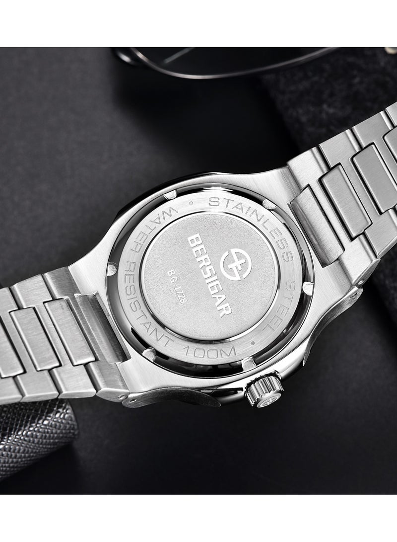 بيرسيجار ساعة Bersigar BG-1728 بتصميم فاخر من الفولاذ المقاوم للصدأ ميكانيكية مقاومة للماء - Image 5