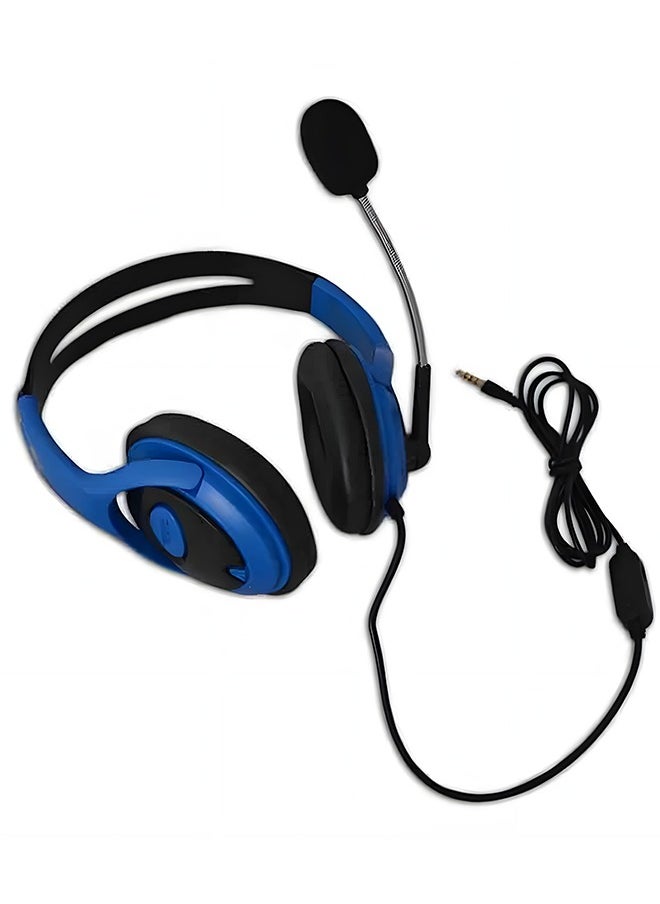 OMA - Wired Gaming Headset With Microphone For PS4 Blue - Image 1