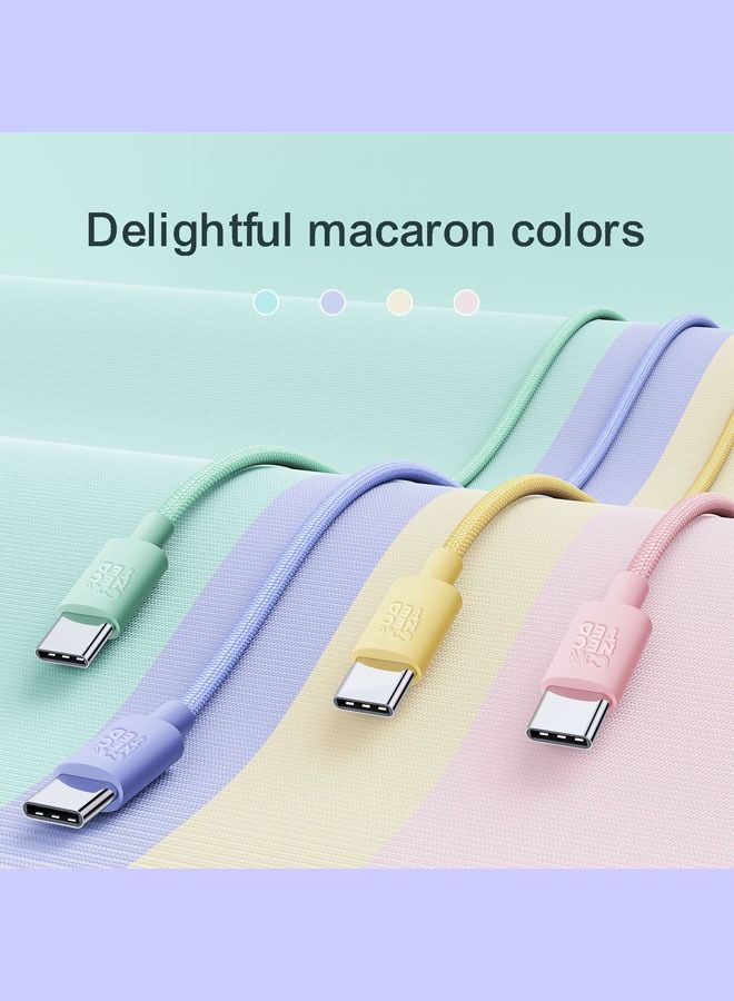 Connected FAST3 USB-A To USB-C Braided Charging Cable 1.2m (Purple) - Image 5