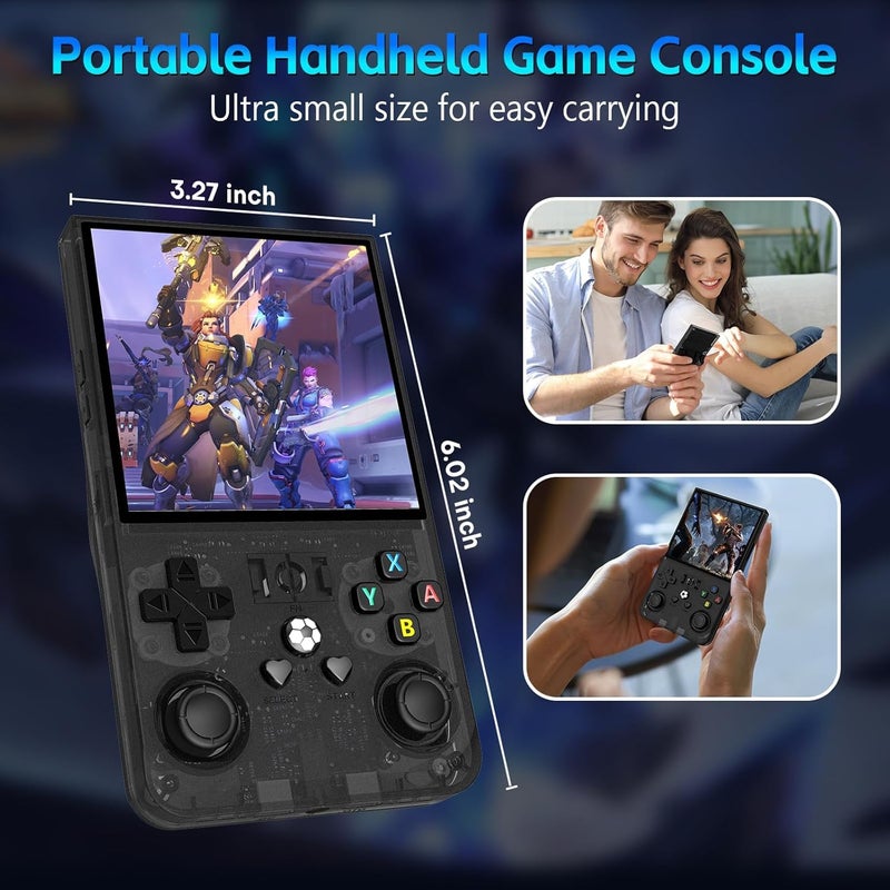 AQHH R36Max Retro Game Console  4.0 Inch Retro Gaming Console With 128Gb Memory  Video Game Consoles With 4000Mah Battery And 30+ Emulators  Ink Black - Image 4
