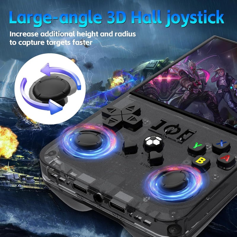 AQHH R36Max Retro Game Console  4.0 Inch Retro Gaming Console With 128Gb Memory  Video Game Consoles With 4000Mah Battery And 30+ Emulators  Ink Black - Image 5