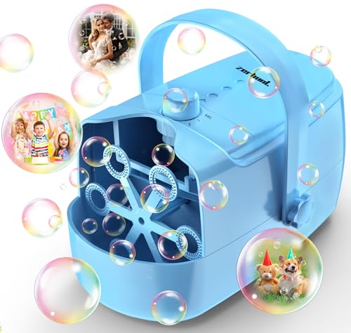 Zerhunt Bubble Machine Automatic Bubble Blower Durable Bubble Maker 18000 Big Bubbles Per Minute for Indoor Outdoor Wedding Birthday Party Portable Bubble Machine for Kids Toddlers - Image 1