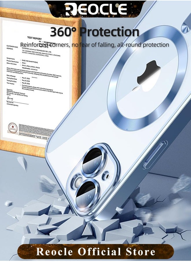 REOCLE Magnetic Case for iPhone 14 Plus Transparent Magnet Phone Case Ultra-thin iPhone 14 Plus Phone Case with Magnets Anti-scratch Shock-proof and Drop-proof Protection Without Yellowing  - Image 5