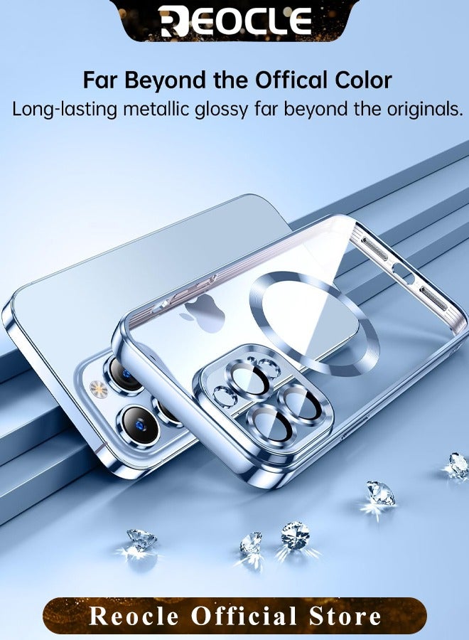 Magnetic Case for iPhone 14 Plus Transparent Magnet Phone Case Ultra-thin iPhone 14 Plus Phone Case with Magnets Anti-scratch Shock-proof and Drop-proof Protection Without Yellowing