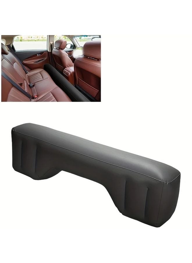 Black Twin XL Inflatable Car Bed Mattress Anti Slip Portable Air Pad Hand Pump - Image 1