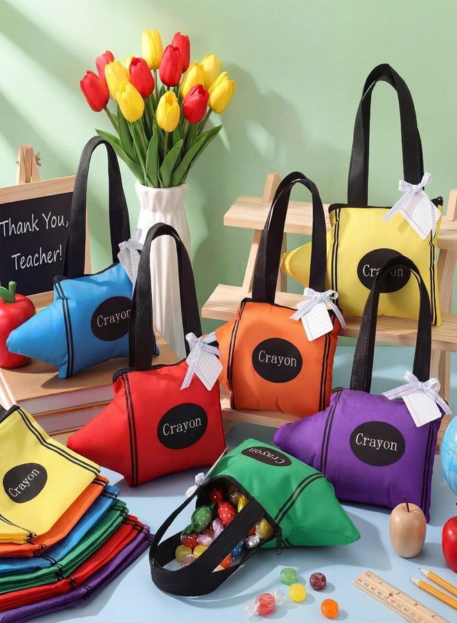 Bulyoou 24 Pcs Crayon Gift Bag End of Year Gift Bags Back to School Teacher Gifts Preschool Graduation Bags Crayon Party Favors for Teacher Appreciation Preschool Kindergarten Party Supplies - Image 1