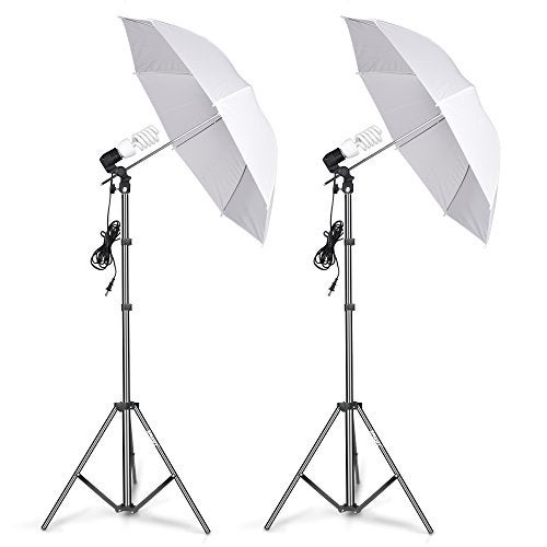EMART Photography Umbrella Lighting Kit, 400W 5500K Photo Portrait Continuous Reflector Lights for Camera Video Studio Shooting Daylight (2 Packs) - Image 1