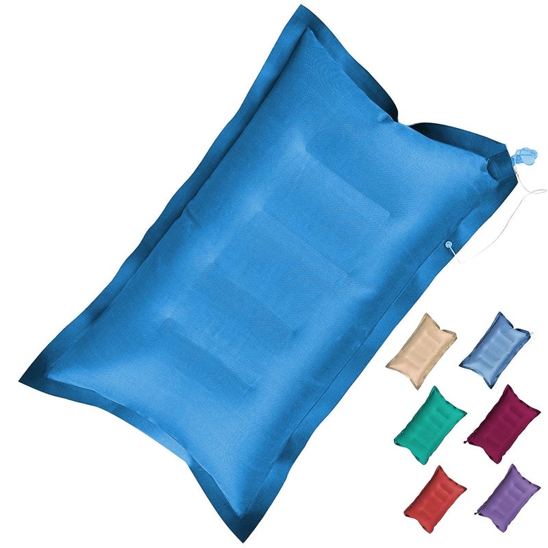 Pack of 2 Double Color Sleeping Tourist Pillow Soft Fabric Air Pillow Travelling Pillow Multi Color - Image 2