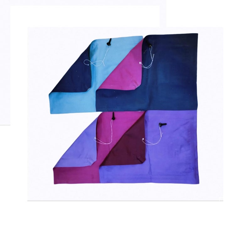 Pack of 2 Double Color Sleeping Tourist Pillow Soft Fabric Air Pillow Travelling Pillow Multi Color - Image 4