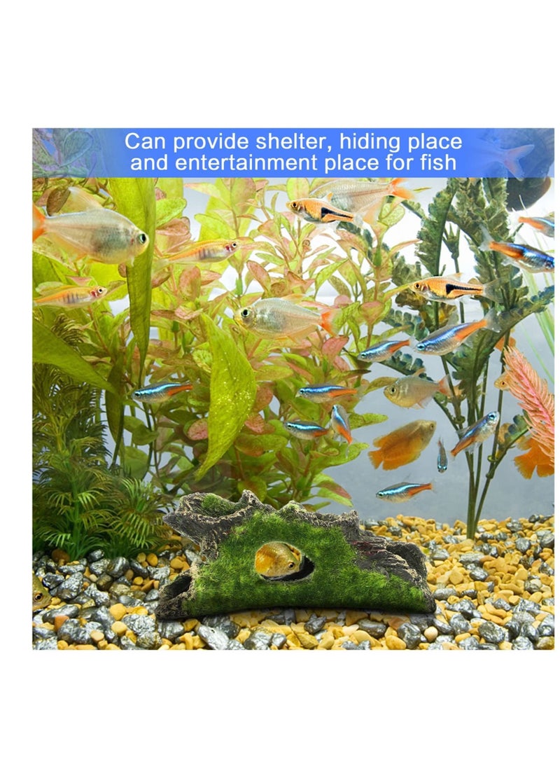 Captaintech Aquarium Tree Decoration, 2Pcs Natural Habitat Ornament, Resin Aquarium Tree Decoration, Fish Tank with Hole for Fish Hiding(15 * 5 * 7cm) - Image 3