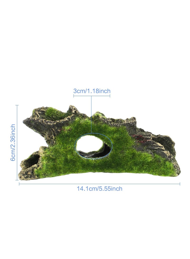 Captaintech Aquarium Tree Decoration, 2Pcs Natural Habitat Ornament, Resin Aquarium Tree Decoration, Fish Tank with Hole for Fish Hiding(15 * 5 * 7cm) - Image 5