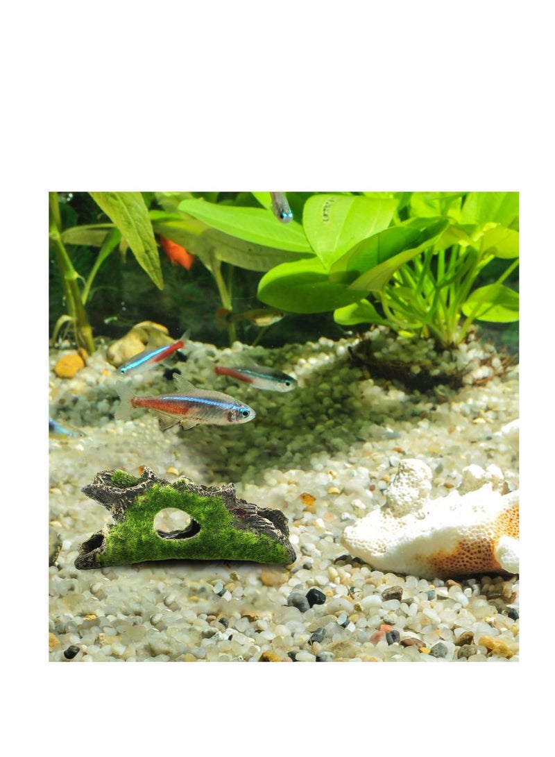 Captaintech Aquarium Tree Decoration, 2Pcs Natural Habitat Ornament, Resin Aquarium Tree Decoration, Fish Tank with Hole for Fish Hiding(15 * 5 * 7cm) - Image 2