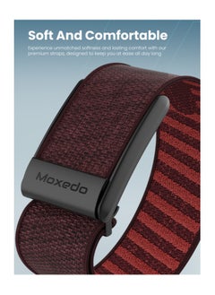 Moxedo Moxedo Fit-Weave Nylon Braided Band - Pomegranate Red  - Image 3