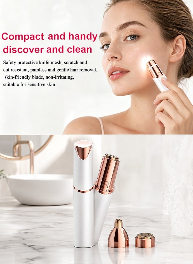 SUCITY Epilators, 2 in 1 Shaver, Electric Eyebrow Trimmer, Portable Hair Trimmer, Painless Hair Remover, USB Rechargeable Women Shaver for Eyebrow, Face, Body & Bikini LineSUCITY Epilators, 2 in 1 Shaver, Electric Eyebrow Trimmer, Portable Hair Trimmer, Painless Hair Remover, USB Rechargeable Women Shaver for Eyebrow, Face, Body & Bikini Line - Image 2