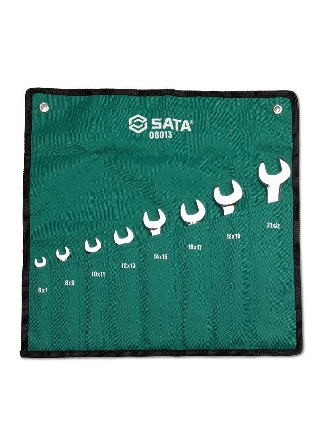 Sata SATA GL08013 8-Piece Metric Double Open End Wrench Set  - Image 1