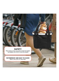 Generic Front Dog Bike Basket, Removable Waterproof Bicycle Bag for Adults, Folding Pet Carrier for Shopping, Camping, and Cycling - Easy to Carry Bike Baskets for Bicycles.  - Image 5