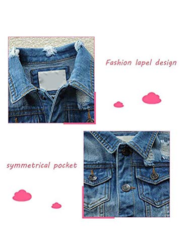 Mallimoda Baby Boys Girls Denim Jacket Button Down Jean Coat Outwear Style 5 Denim 7-8 Years - Image 4