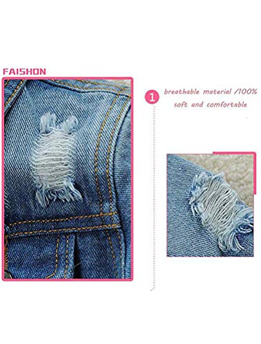 Mallimoda Baby Boys Girls Denim Jacket Button Down Jean Coat Outwear Style 5 Denim 7-8 Years - Image 5