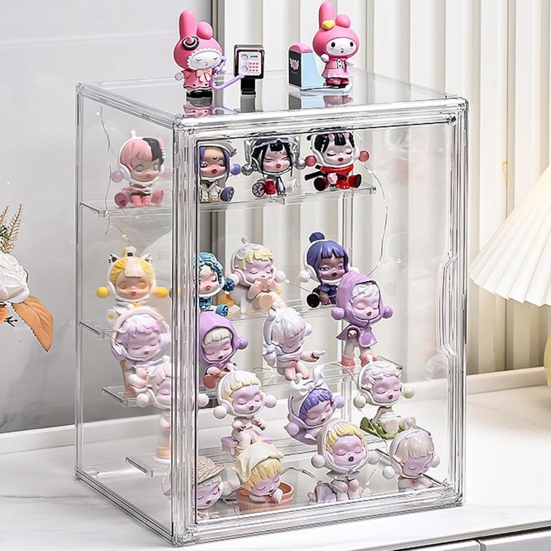 Cutora Clear Acrylic Display Case 5 Tier Large Acrylic Blind Box for Figures Dustproof Storage Organizer with Magnetic Door for Action Figures Toys Stackable Collectibiles Showcase - Image 2