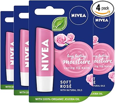 Nivea Soft Rose Lip Balm 48g Moisturizing Lip Care with a Subtle Floral Touch
