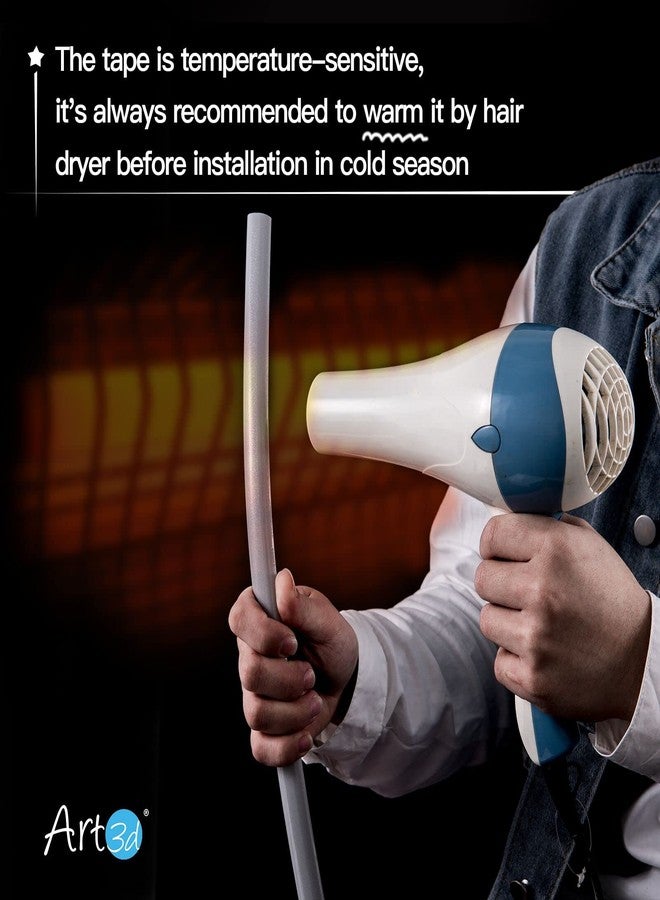 Art3d 10 Ft Peel and Stick Trim for Backsplash Tile Edge, Self-Adhesive Liner for Corner Decor in White,A17981WT - Image 3