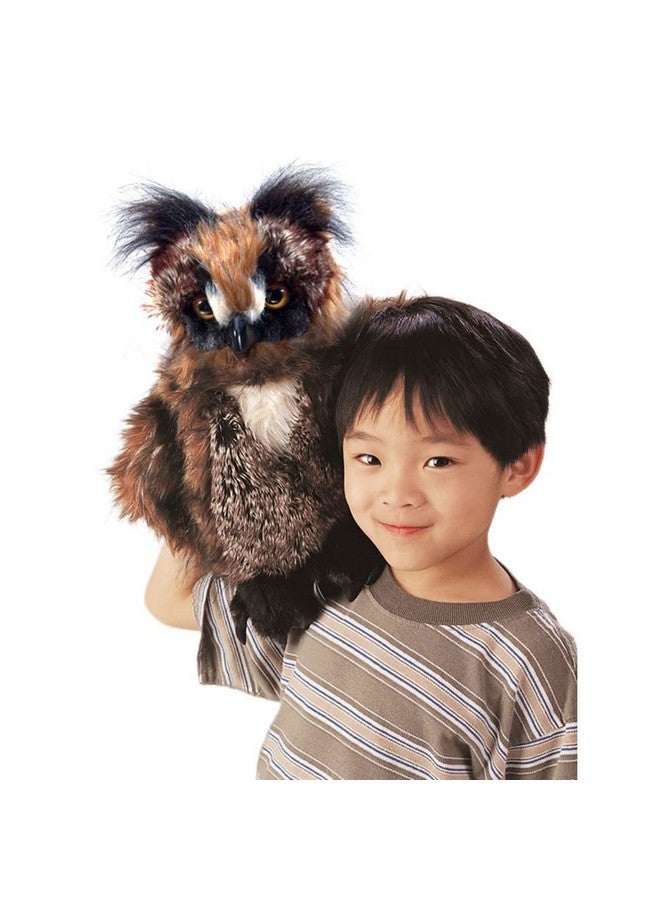 Folkmanis Great Horned Owl Hand Puppet - Image 2