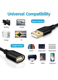 Usb 2.0 Extension Cable 10Ft A Male To A Female Usb Extension Lead For Charging And Syncing Usb Extender For Printers Cameras Mouse Keyboards And Other Computer Accessories 3M Black - pzsku/Z4882BCCDFF06FFE18392Z/45/_/1734588326/d5735568-df11-4a1f-9a0f-b880ea3aeae6