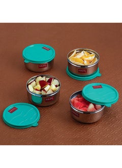 Hazel HAZEL Storage Containers for Kitchen Airtight | 450 ml Each Stainless Steel Air Tight Containers for Storage & Lunch Box | Container for Kitchen Storage, Set of 4  - Image 2