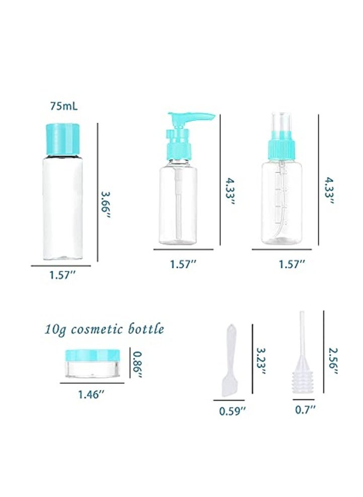 11 pcs Travel Bottles Kit, Leak Proof Portable Toiletry Containers Set, Clear flight size PET Cosmetic Containers for Lotion, Shampoo, Cream, Soap - pzsku/Z4882DCC4883302304BADZ/45/_/1721188996/4506876a-7caf-4079-bb45-f5939effd0ed