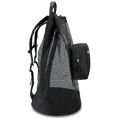 Phantom Aquatics Scuba Snorkeling Spearfishing Freediving Cruise Mesh Duffle Bag with Shoulder Strap and Spiral Zipper Closure (Black, Mesh Backpack) - Image 3