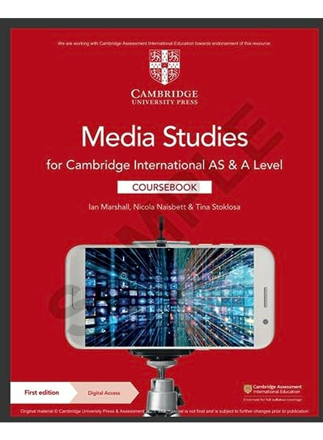 Cambridge International As & A Level Media Studies Coursebook With Digital Access 2 Years By Marshall, Ian - Naisbett, Nicola - Stoklosa, Tina Paperback