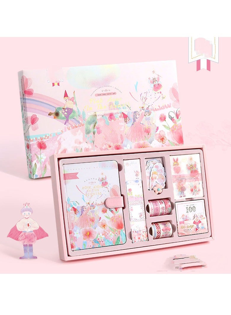 Large Aesthetics Clipbook Diary Set Fairy Tale Series B6 Notebook Supplies DIY Craft Decoration Girl Gift Box