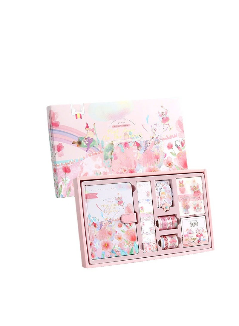 Large Aesthetics Clipbook Diary Set Fairy Tale Series B6 Notebook Supplies DIY Craft Decoration Girl Gift Box