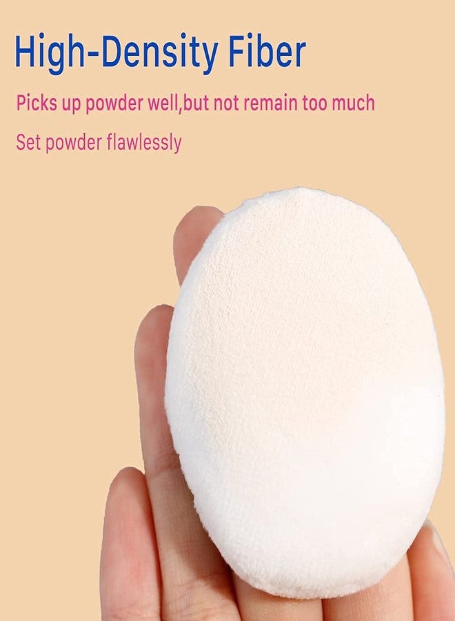 Skyowings 2 pcs) Powder Puff for Women Round Soft Makeup Powder Puff Make up Sponge Eye Face Foundation Facial Smooth Powder Puff for Dry and Wet with 50 Pieces Cotton Ball Pack, white, standard - Image 2