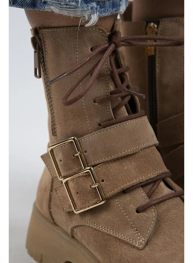Manijero  Hannah Women's Real Leather Lace-up Zip Sand Suede Boot. for Women | Best Price UAE
