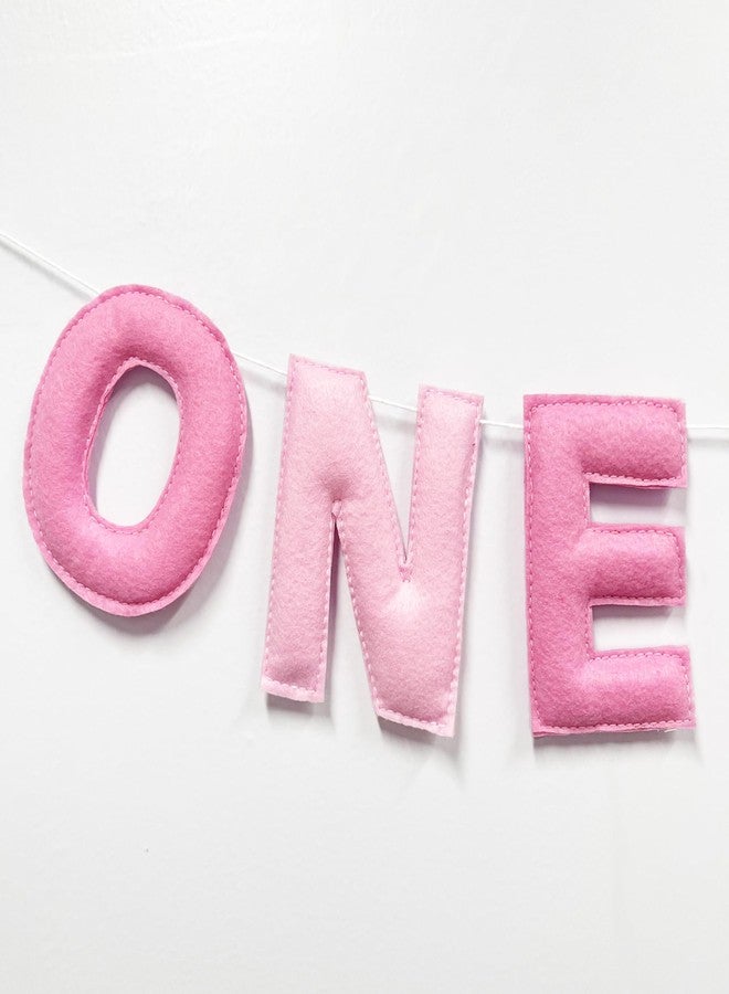pinkblume One Silly Goose Birthday Decorations Gradient Pink Felt Handmade Pre-Strung 3d Goose 1st Birthday Banner for Baby Girl First Bday Party Decorations Fireplace Nursery Home Wall Decor - Image 3