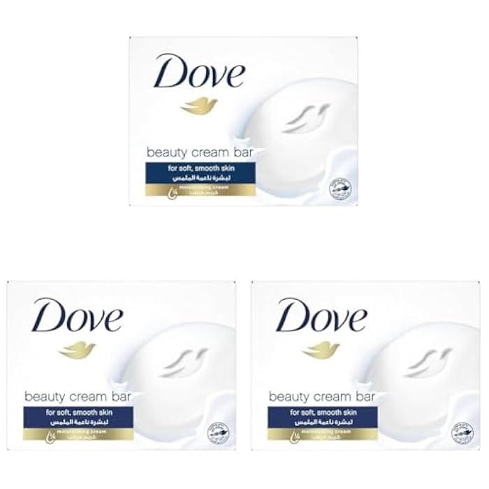 Dove Beauty Cream Bar Soap White Made with ¼ moisturizing cream 90G (Pack of 3) - Image 1