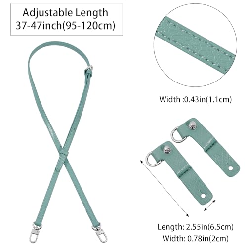 KOMHPS Purse Straps Replacement, Leather Handbag Crossbody Shoulder Strap Kit Adjustable for Mini Longcamp Tote Bag Women - Image 2