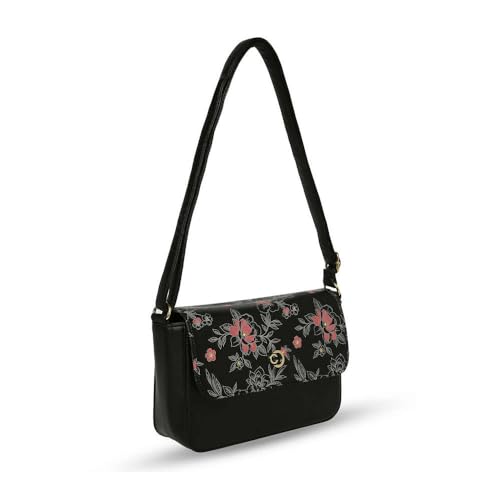 Caprese Snow Laptop Tote Large Black Printed Women's Office Handbag - Image 3