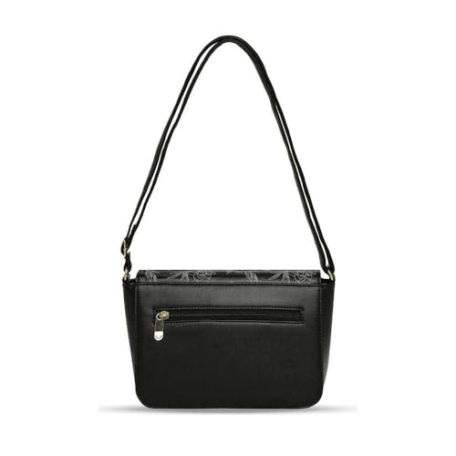 Caprese Snow Laptop Tote Large Black Printed Women's Office Handbag - Image 2