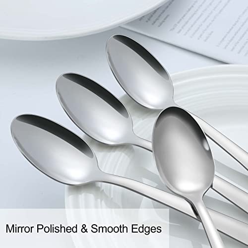 Pleafind 36 Pieces Teaspoons Set (6.2 inch), Spoon Silverware, Stainless Steel Tea Spoons, Mirror Polished Small Teaspoon, Dessert Spoons for Home, Kitchen, Restaurant, Dishwasher Safe - Image 4