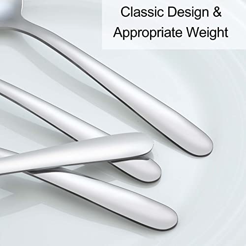 Pleafind 36 Pieces Teaspoons Set (6.2 inch), Spoon Silverware, Stainless Steel Tea Spoons, Mirror Polished Small Teaspoon, Dessert Spoons for Home, Kitchen, Restaurant, Dishwasher Safe - Image 5