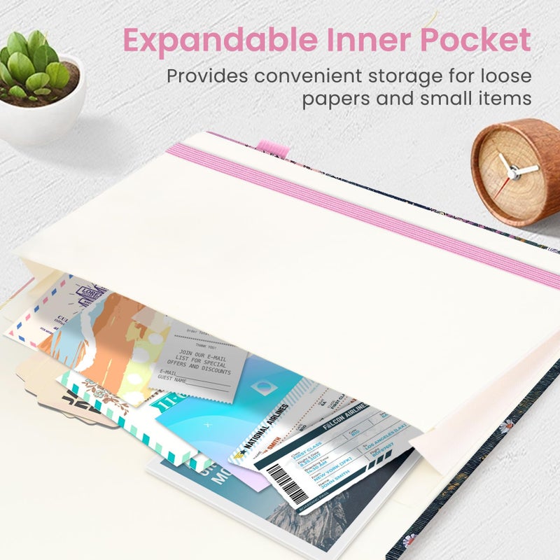 Taja Pretty Lined Journal For Women  Aesthetic Cute Hardcover Leather Journal For Writing  A5 College Ruled Notebook For Work & Note Taking  Perfect For Office School Home  160 Pages  Twilight Bloom - Image 5