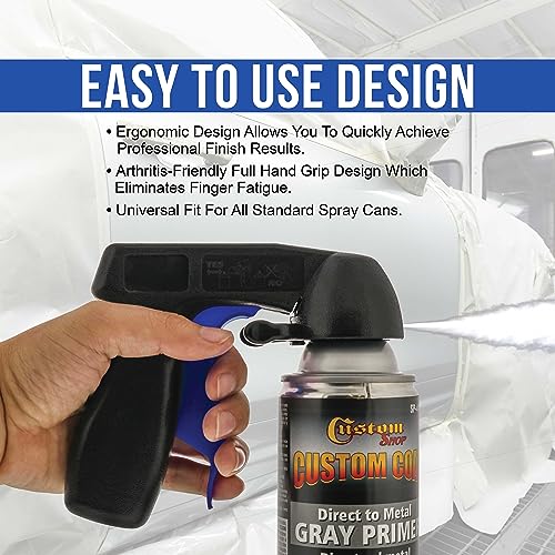 Master Airbrush Instant Aerosol Trigger Handle (2 Pack) - Attach to Convert Spray Cans into Spray Guns - Universal Fit, Use on Spray Paint, Adhesives - Reusable, Clip-On & Off, Full Comfort Hand Grip - Image 3