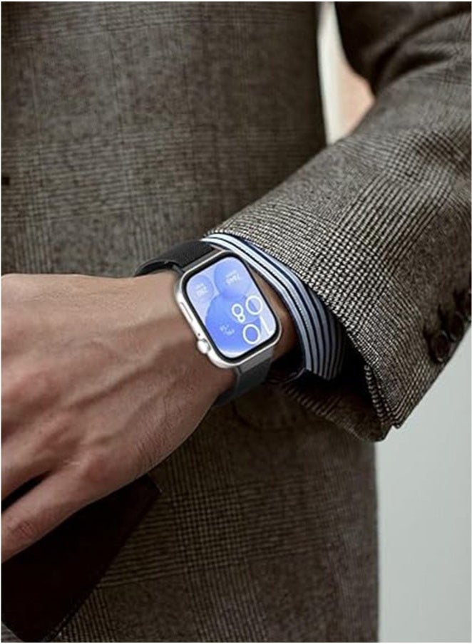 حَبْل تِك مناسب لساعة Huawei Watch Fit 3/Fit 4/Fit 4 Pro بحزام ساعة معدني بحلقة مغناطيسية ميلانيزية - Image 4