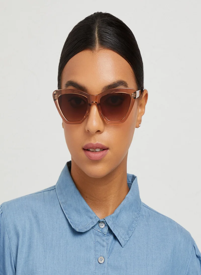 Blackout BlackOut by eyewa HATTIE Women's Cat Eye Sunglasses, Brown