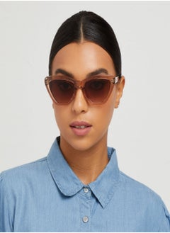 Blackout BlackOut by eyewa HATTIE Women's Cat Eye Sunglasses, Brown  - Image 4