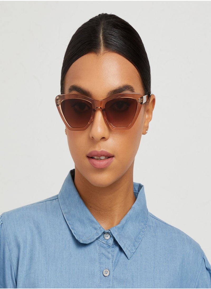 Blackout BlackOut by eyewa HATTIE Women's Cat Eye Sunglasses, Brown  - Image 4
